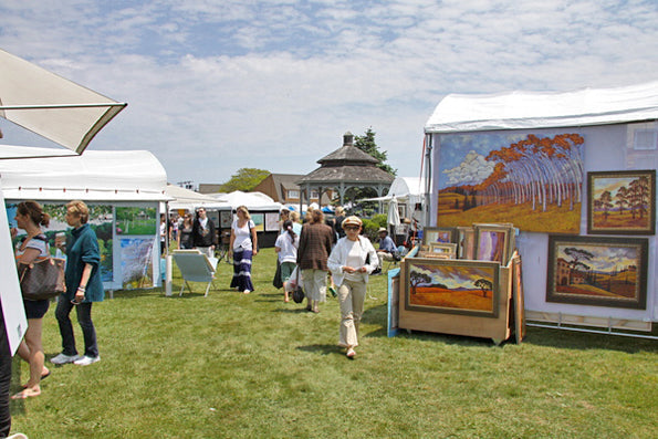 Holly Wach Art shows bird watercolors at Montauk Art on the Green, Montauk Art Festival