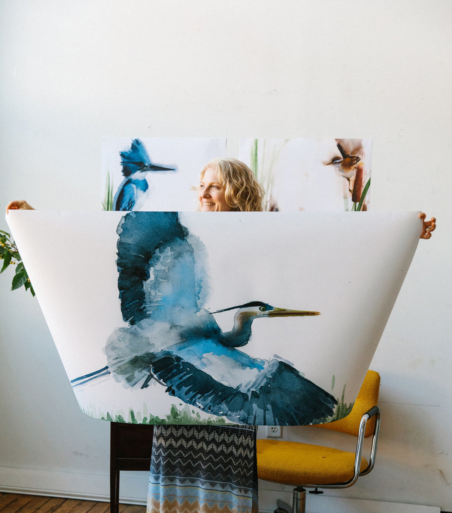 Holly Wach's oversized bird art prints and statement pieces