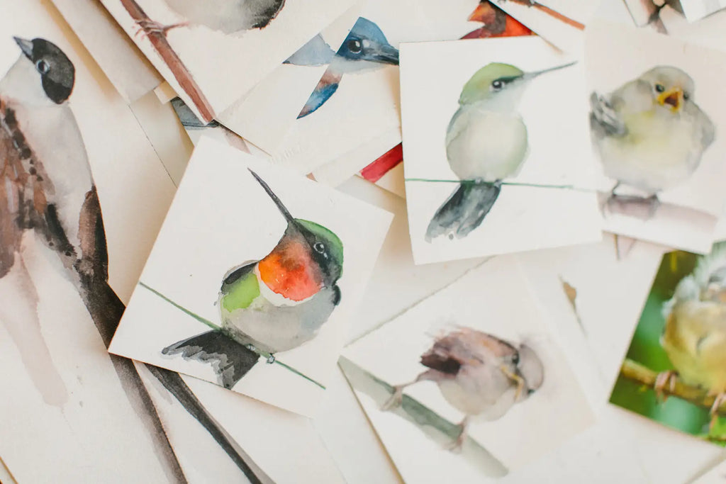 Little Wonders--Holly Wach's whimsical bird watercolor art