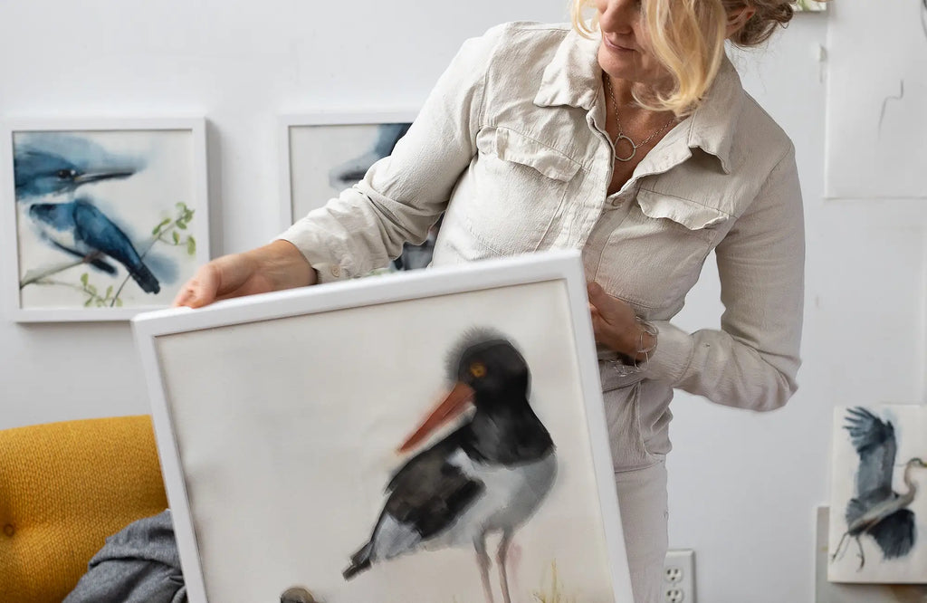 Holly Wach 'Shoreline Spirits' serene shorebird watercolor prints