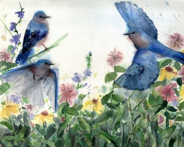 Holly Wach "Songbirds & Friends" songbird watercolor prints