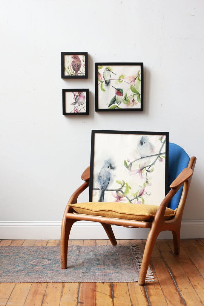 Holly Wach's paintings of original watercolor birds