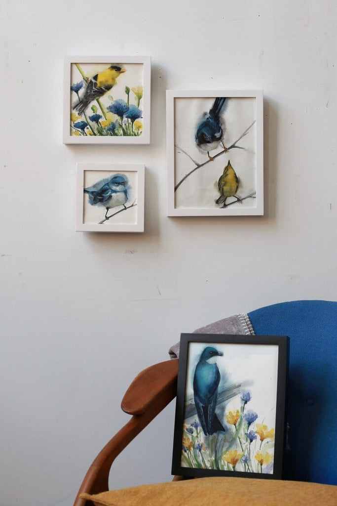 Holly Wach's paintings of original watercolor birds