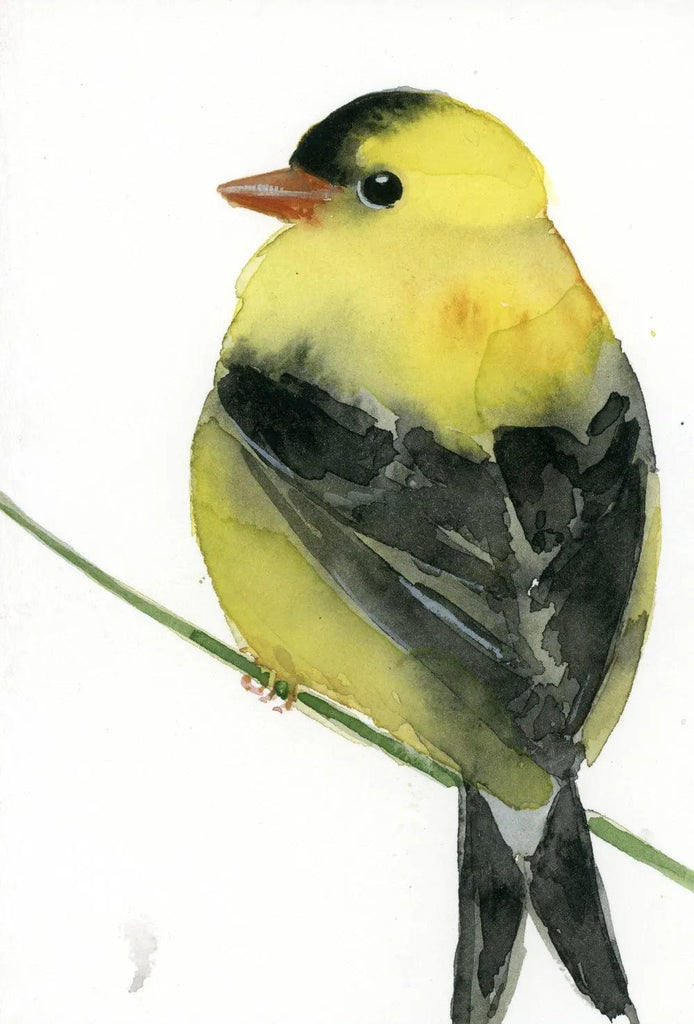 Holly Wach "Little Wonders” original baby bird watercolor painting