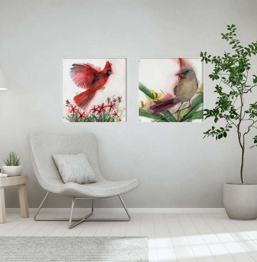 Holly Wach "Songbirds & Friends" songbird watercolor prints
