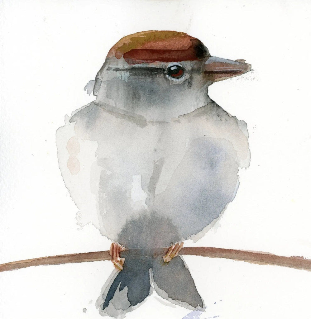 Holly Wach "Little Wonders” original baby bird watercolor painting