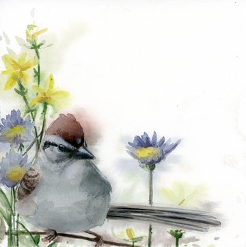 Holly Wach's original songbird watercolor painting