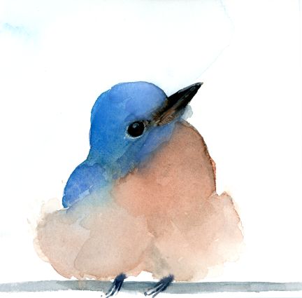 Holly Wach "Little Wonders” original baby bird watercolor painting
