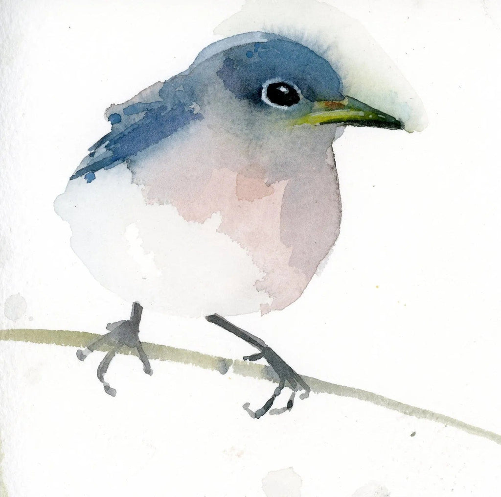 Holly Wach "Little Wonders” original baby bird watercolor painting