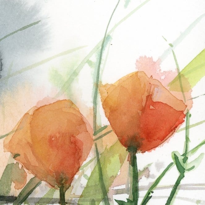 Holly Wach's original songbird watercolor painting