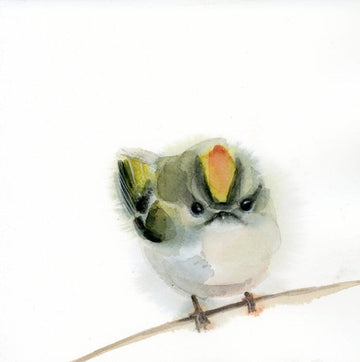 Holly Wach's original songbird watercolor painting