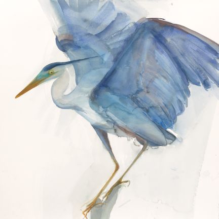 Holly Wach "Oh, to Fly!" shorebird watercolor art