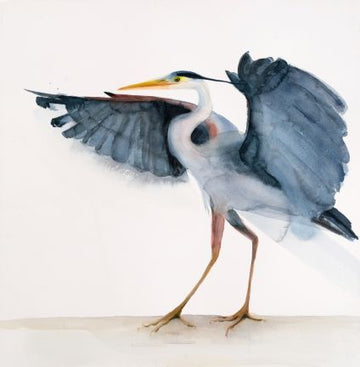 Holly Wach 'Oh, to Fly!' bird watercolor art statement pieces