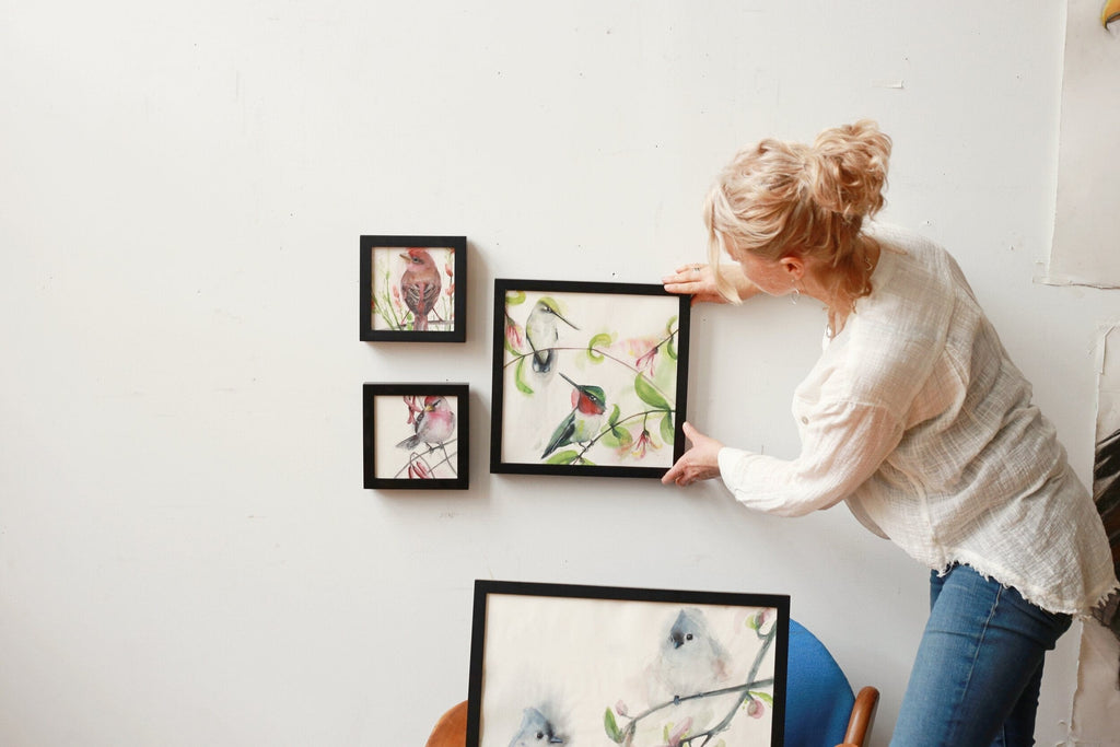 Holly Wach's paintings of original watercolor birds