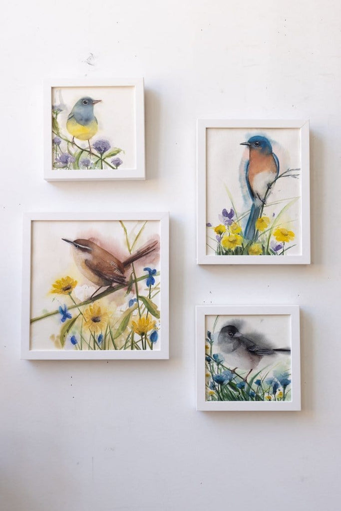 Holly Wach's paintings of original watercolor birds