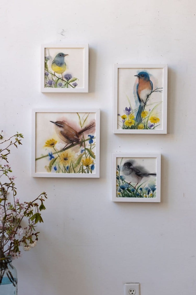 Holly Wach's original songbird watercolor paintings