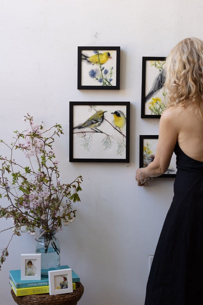 Holly Wach's paintings of original watercolor birds