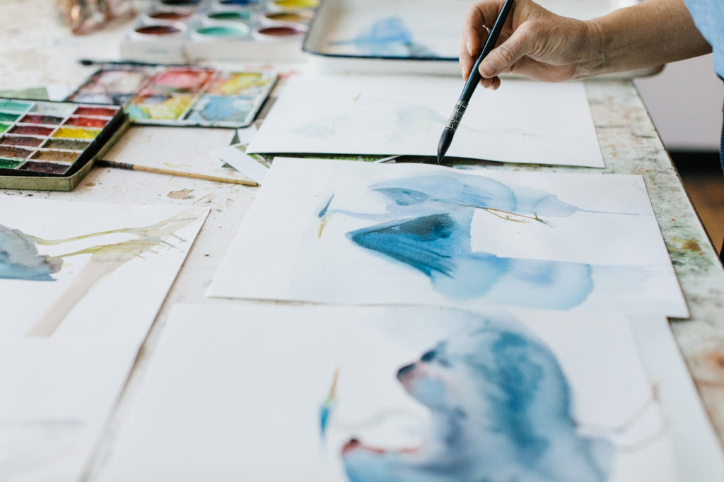 Holly Wach 'Oh, to Fly!' nature and bird watercolor art painter