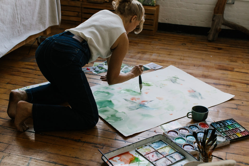 Holly Wach "Songbirds & Friends" songbird watercolor art painter