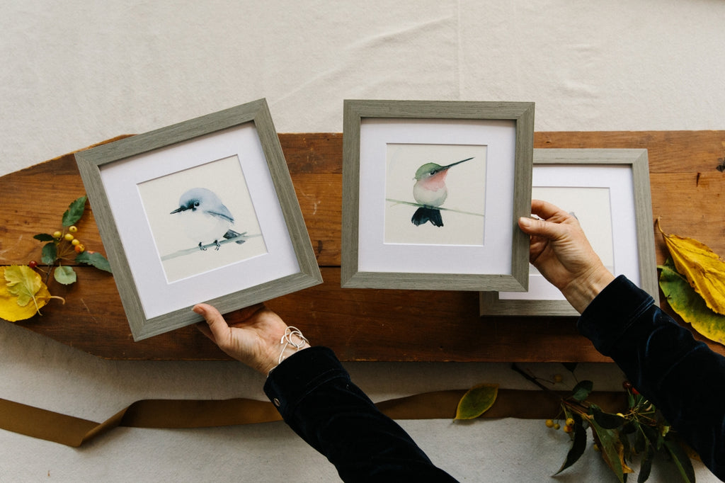 Holly Wach's original Baby Bird Watercolor Paintings