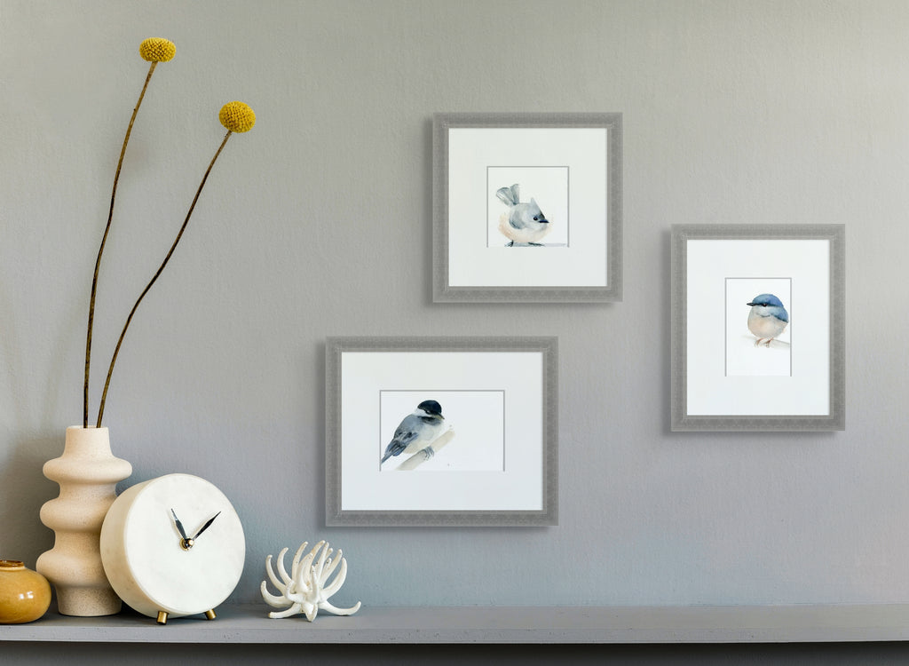 Holly Wach's original Baby Bird Watercolor Paintings