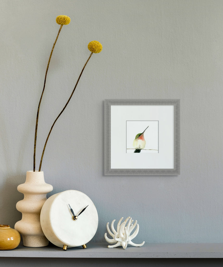 Holly Wach's original Baby Bird Hummingbird Watercolor Paintings