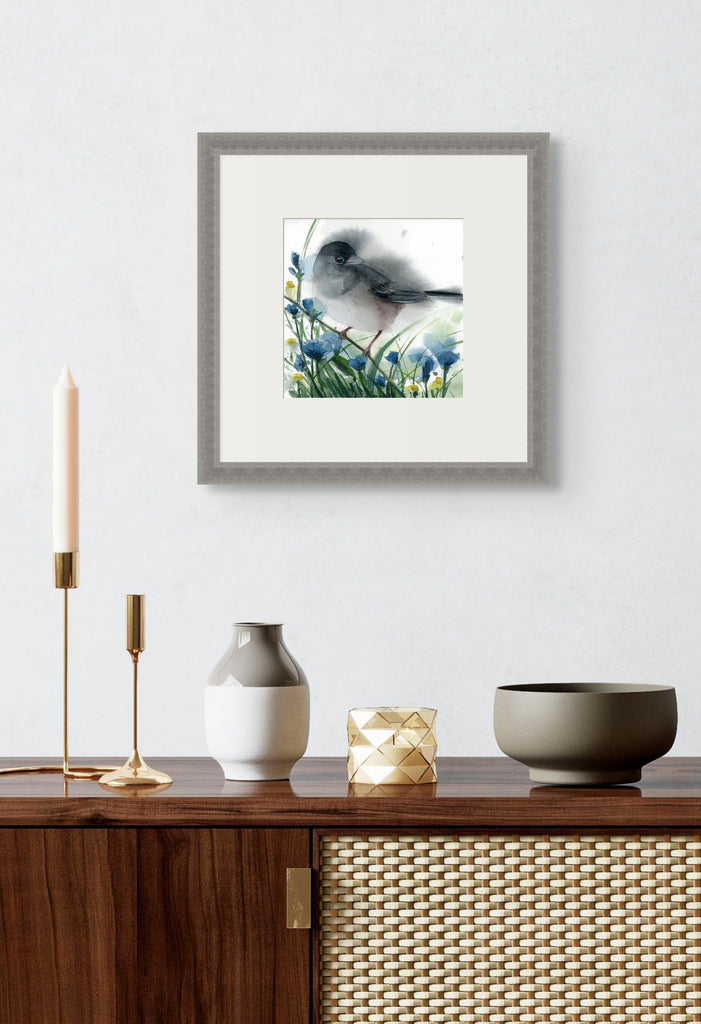 Holly Wach's original songbird watercolor painting