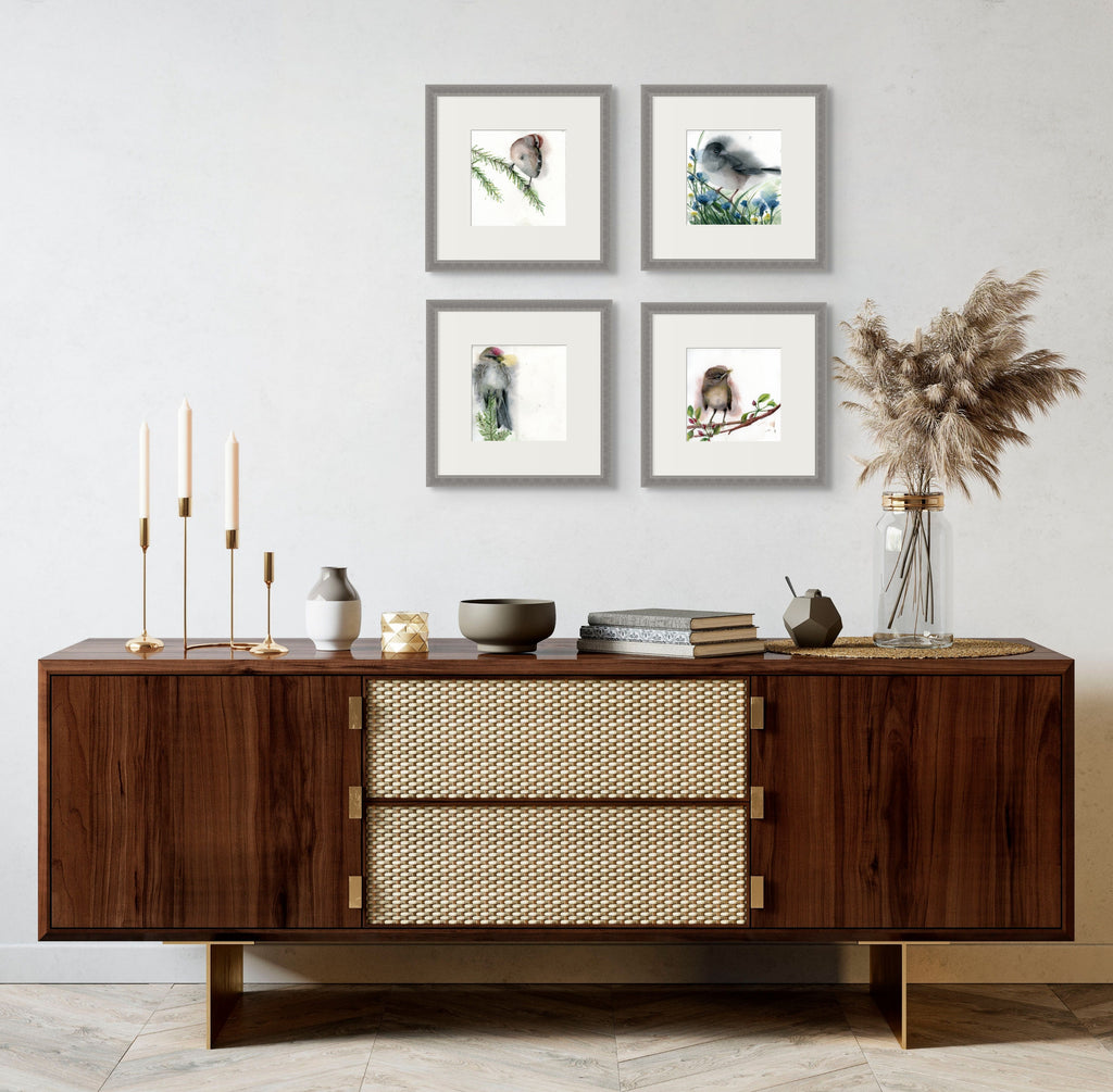 Holly Wach's original songbird watercolor paintings