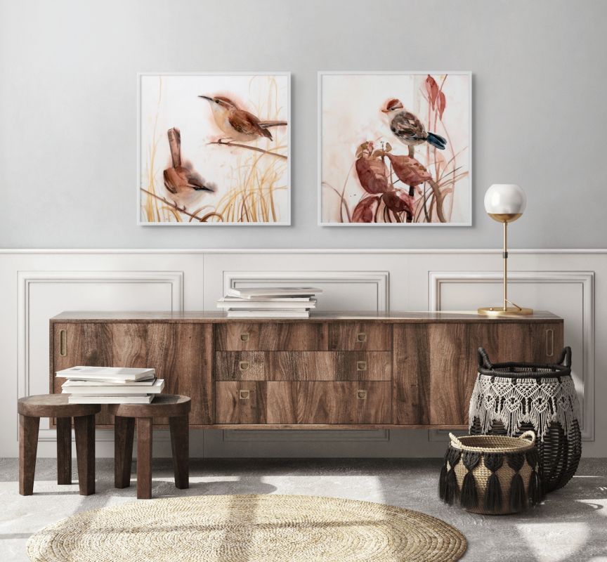 Holly Wach "Songbirds & Friends" songbird watercolor prints

