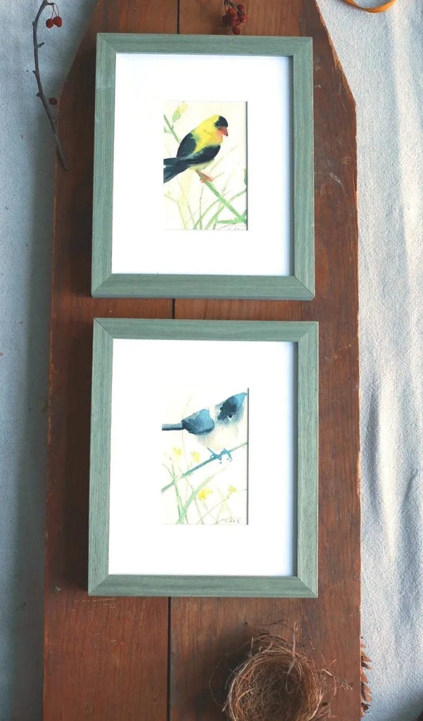 Holly Wach's original Baby Bird Watercolor Painting
