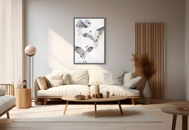 Holly Wach 'Oh, to Fly!' bird watercolor art statement pieces
