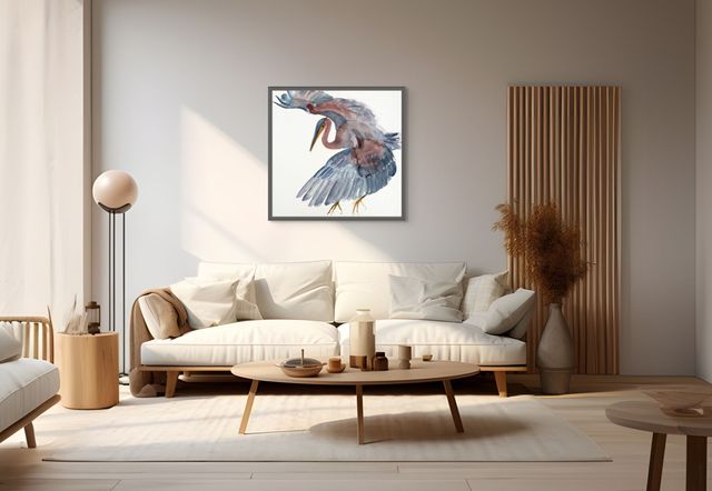 Holly Wach 'Oh, to Fly!' bird watercolor art statement pieces