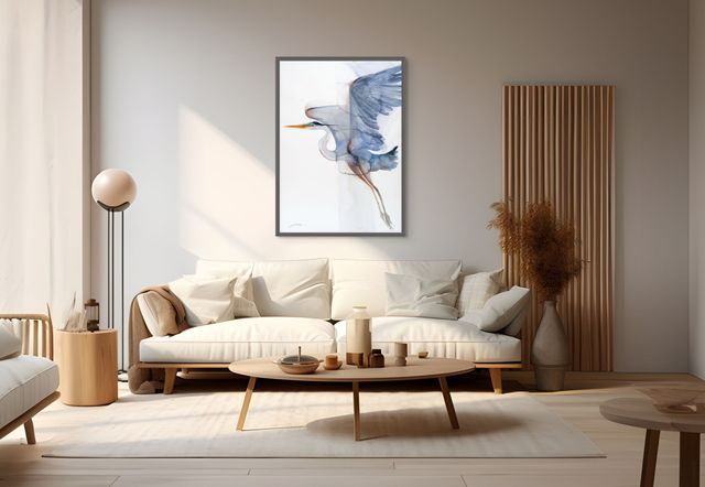 Holly Wach 'Oh, to Fly!' bird watercolor art statement pieces