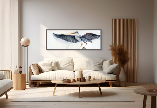 Holly Wach 'Oh, to Fly!' bird watercolor art statement pieces