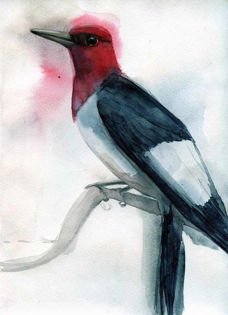 Holly Wach's original songbird watercolor painting