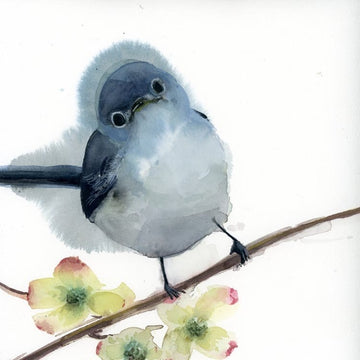 Holly Wach's original songbird watercolor painting