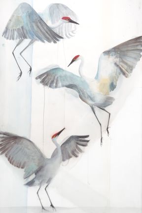 Holly Wach "Oh, to Fly!" shorebird watercolor art