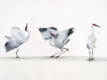 Holly Wach 'Oh, to Fly!' bird watercolor art statement pieces