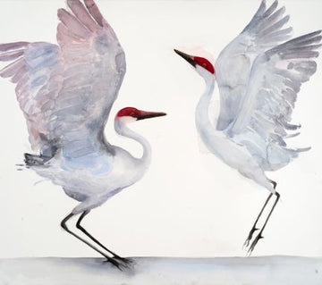 Holly Wach 'Oh, to Fly!' bird watercolor art statement pieces