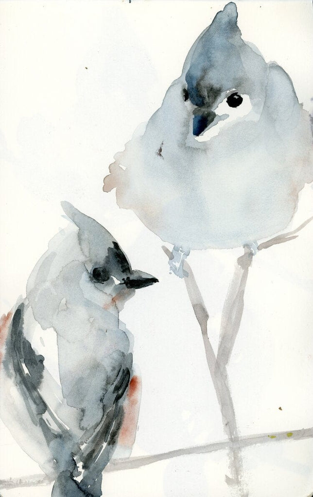 Holly Wach's original songbird watercolor painting