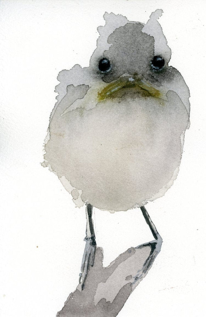 Holly Wach "Little Wonders” original baby bird watercolor painting