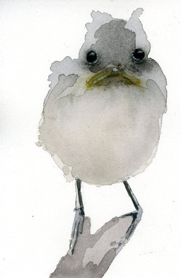 Holly Wach "Little Wonders” original baby bird watercolor painting