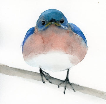 Holly Wach "Little Wonders” original baby bird watercolor painting