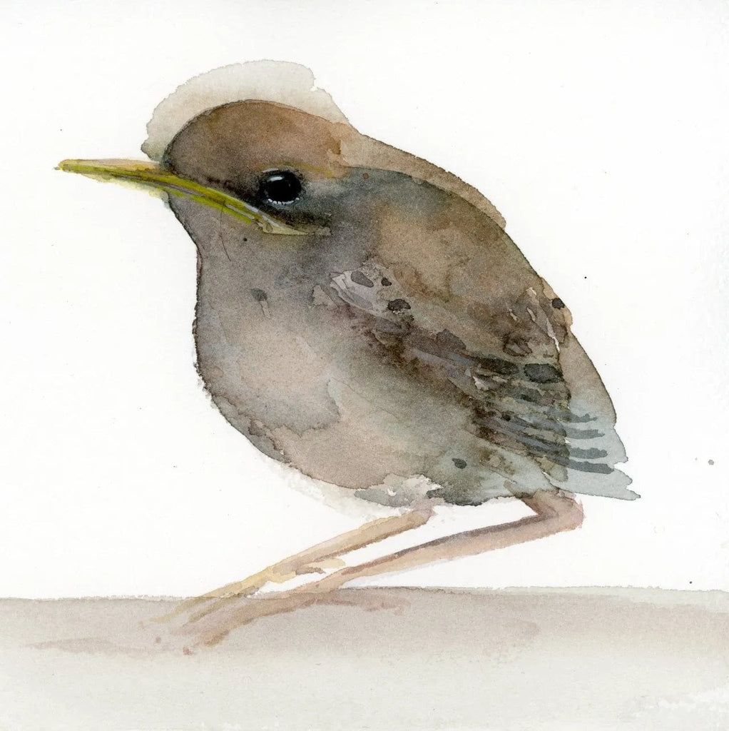 Holly Wach "Little Wonders” original baby bird watercolor painting