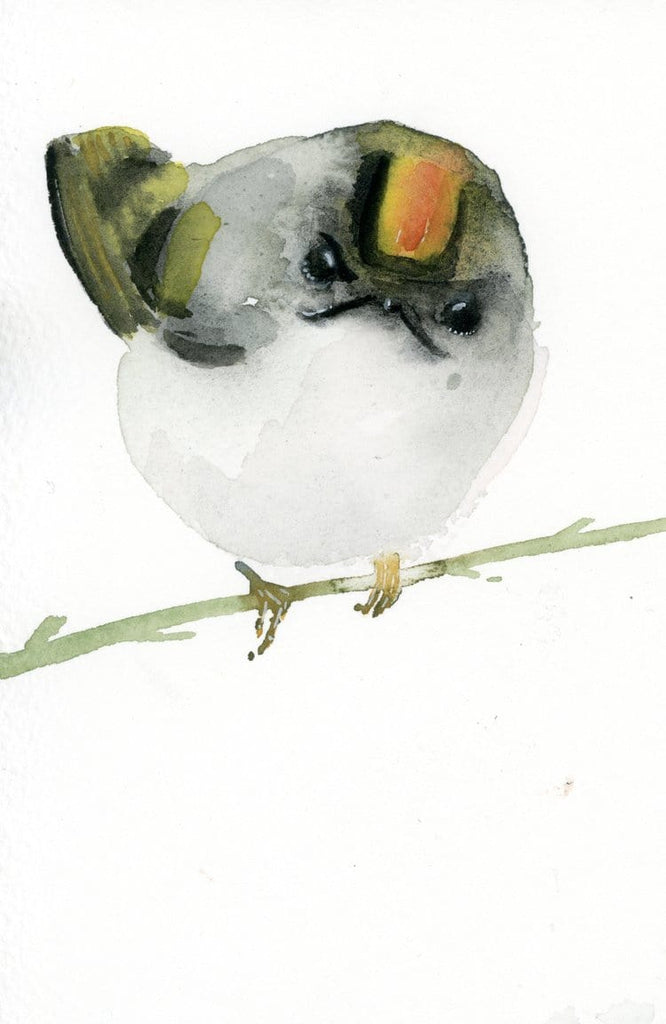 Holly Wach "Little Wonders” original baby bird watercolor painting