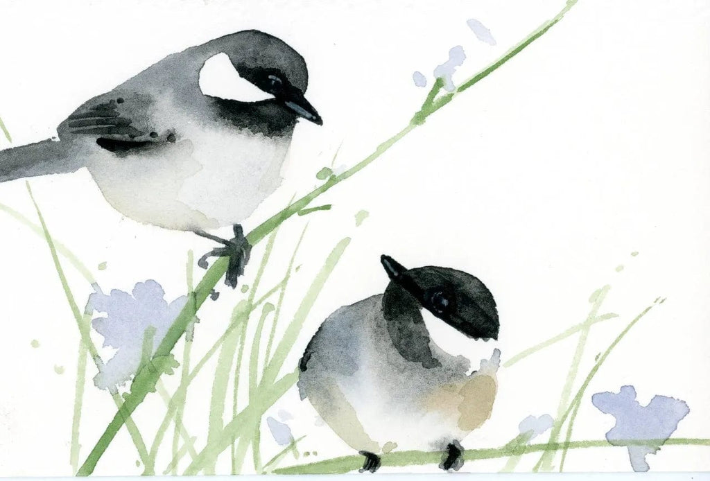 Holly Wach "Little Wonders” original baby bird watercolor painting
