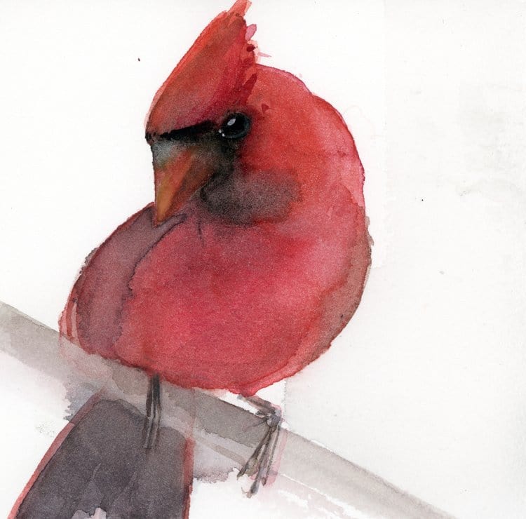 Holly Wach "Little Wonders” original baby bird watercolor painting