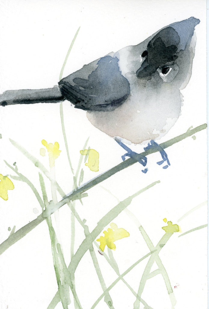 Holly Wach "Little Wonders” original baby bird watercolor painting