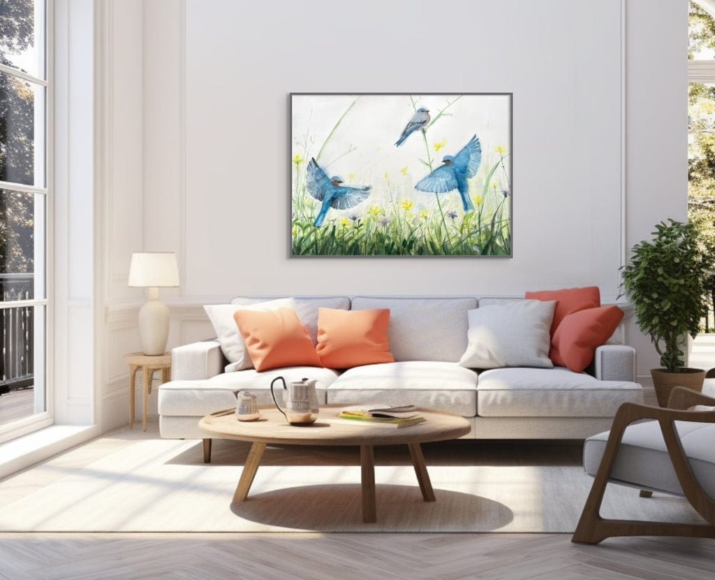 Holly Wach's original songbird watercolor painting