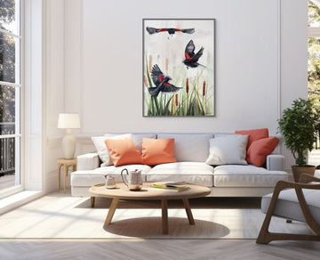 Holly Wach's original songbird watercolor painting